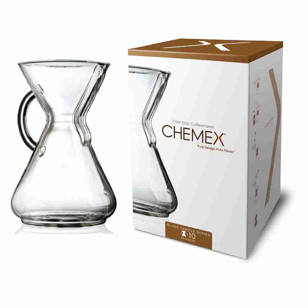 Brand new chemex 10 cup coffee maker and the box it comes in.