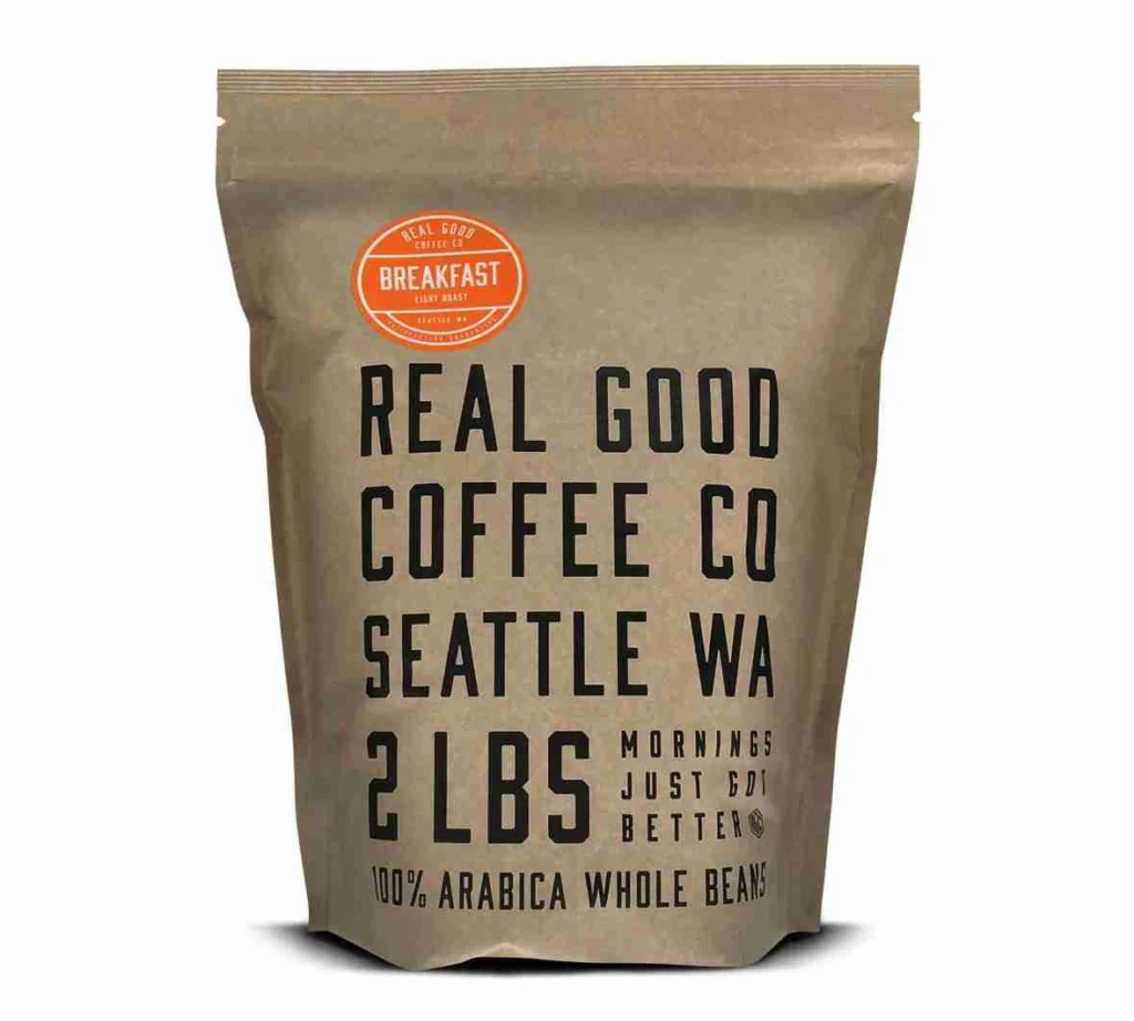 What Kind of Coffee Beans Does Starbucks Use? 13 A new bag of 100% Arabica whole bean lightly roasted coffee by real good coffee co.