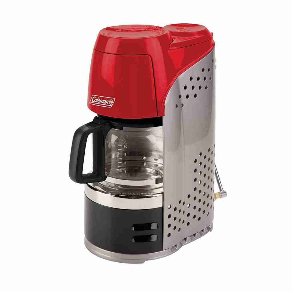 The brand new coffee maker, coleman quikpot propane coffee maker. The best coffee maker for camping for multiple people.