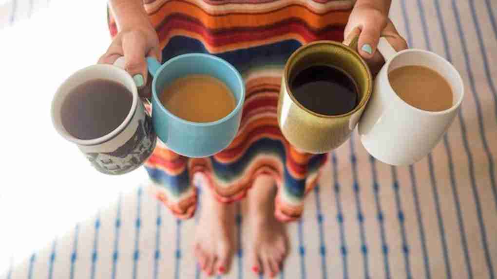 Four cups of coffee making coffee diuretic 